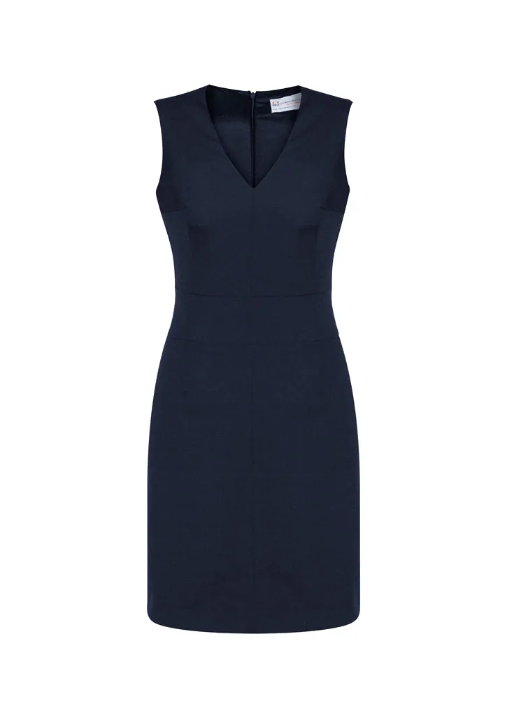 30121 - Biz Corporates - Womens Cool Stretch Sleeveless V-Neck Dress