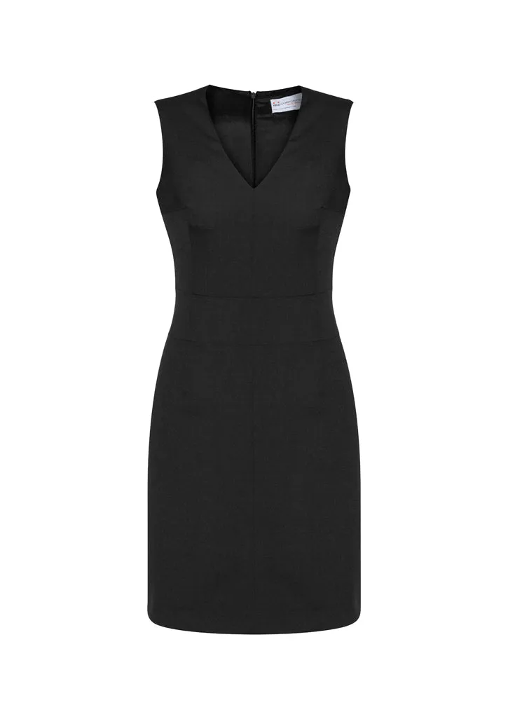 30121 - Biz Corporates - Womens Cool Stretch Sleeveless V-Neck Dress