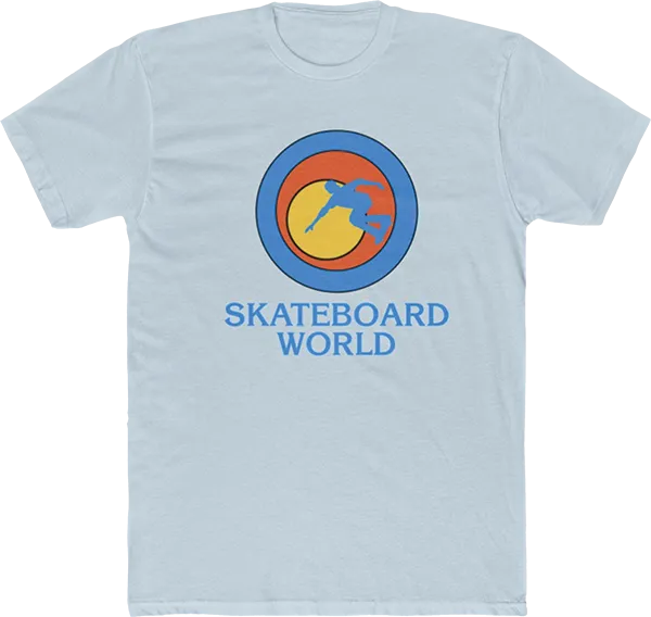 45rpm Skateboard World T-Shirt - Light Blue