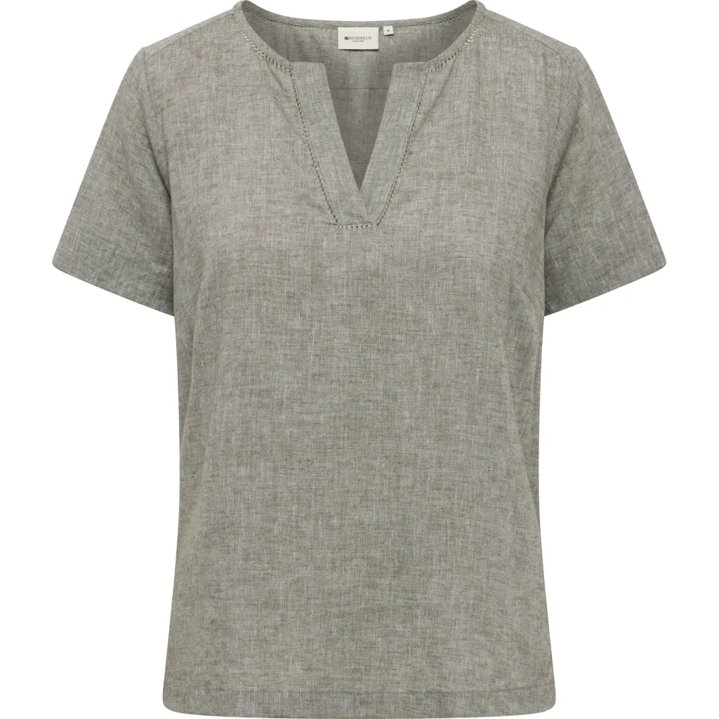 Alexia Shirt - Pastel Green Melange