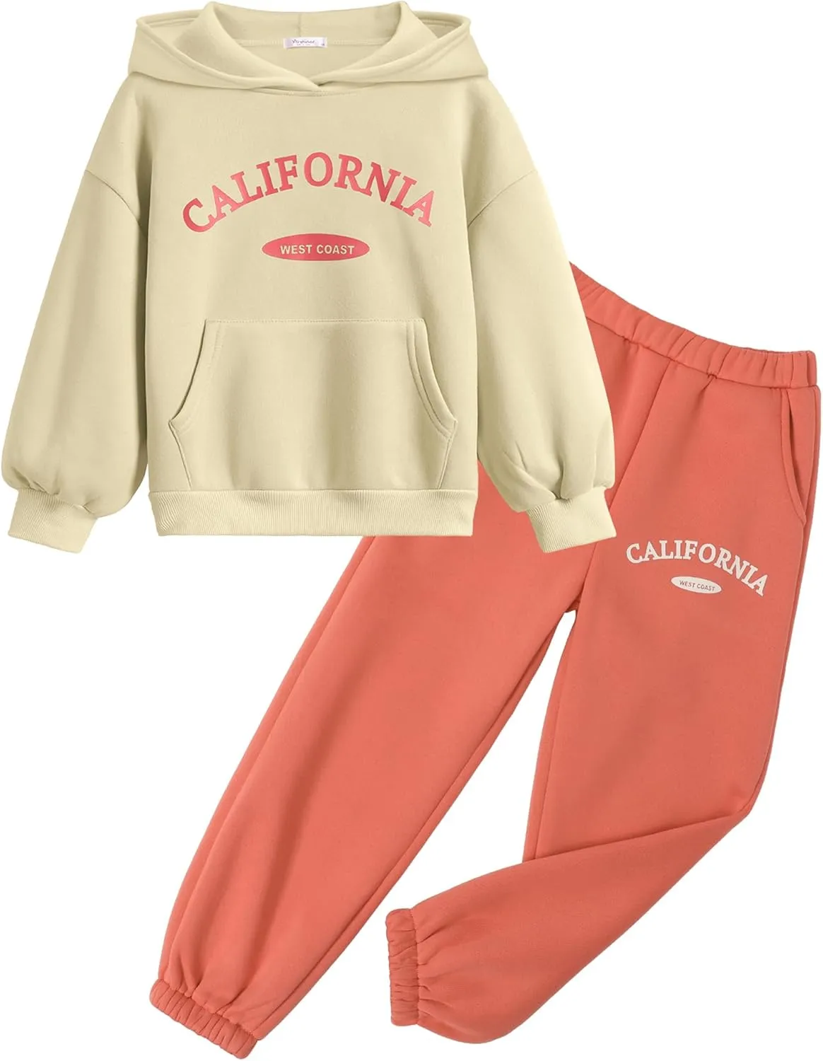 Arshiner Girls 2 Piece Hoodie Sets Oversized Sweatshirt and Baggy