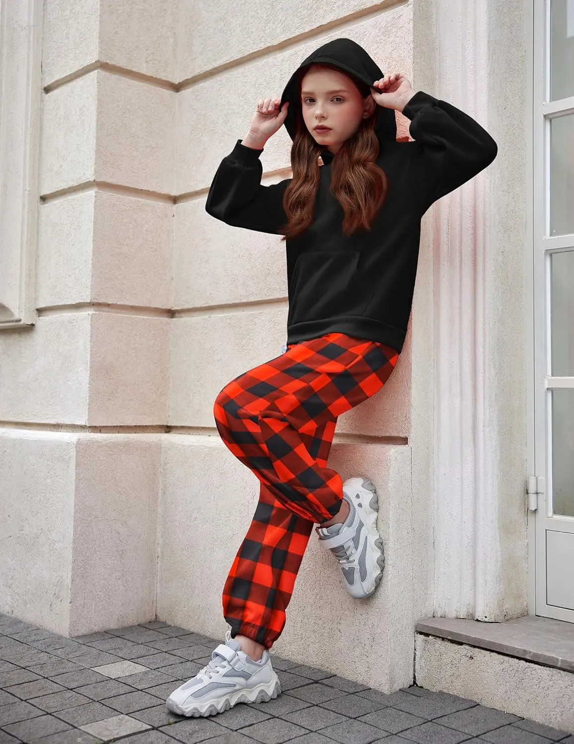Arshiner Girls 2 Piece Hoodie Sets Oversized Sweatshirt and Baggy