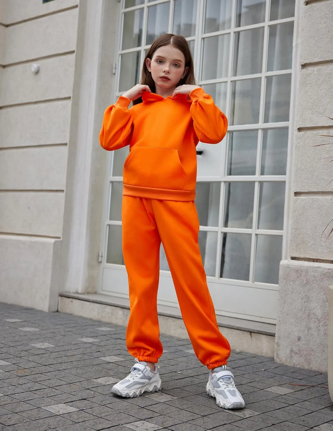 Arshiner Girls 2 Piece Hoodie Sets Oversized Sweatshirt and Baggy