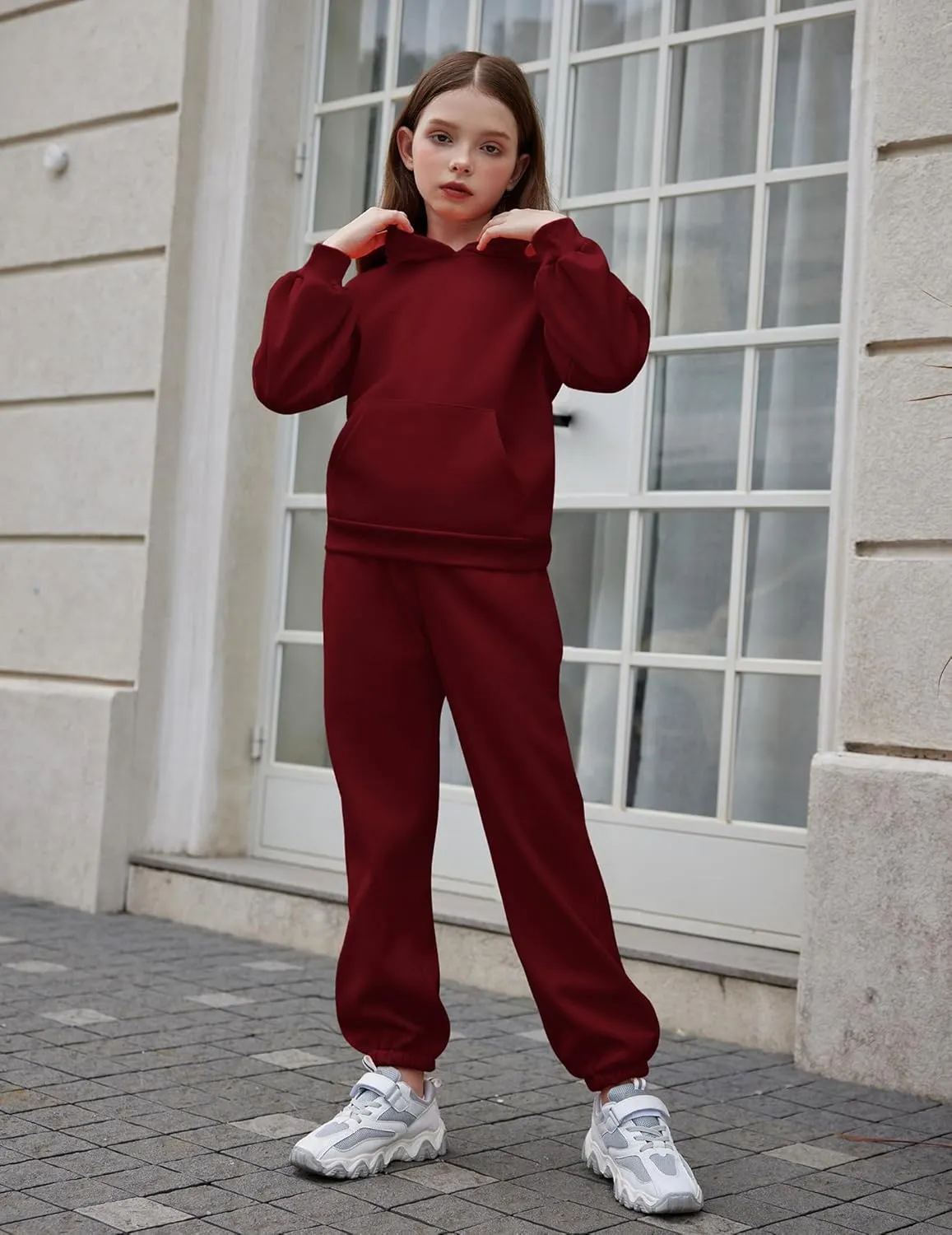 Arshiner Girls 2 Piece Hoodie Sets Oversized Sweatshirt and Baggy