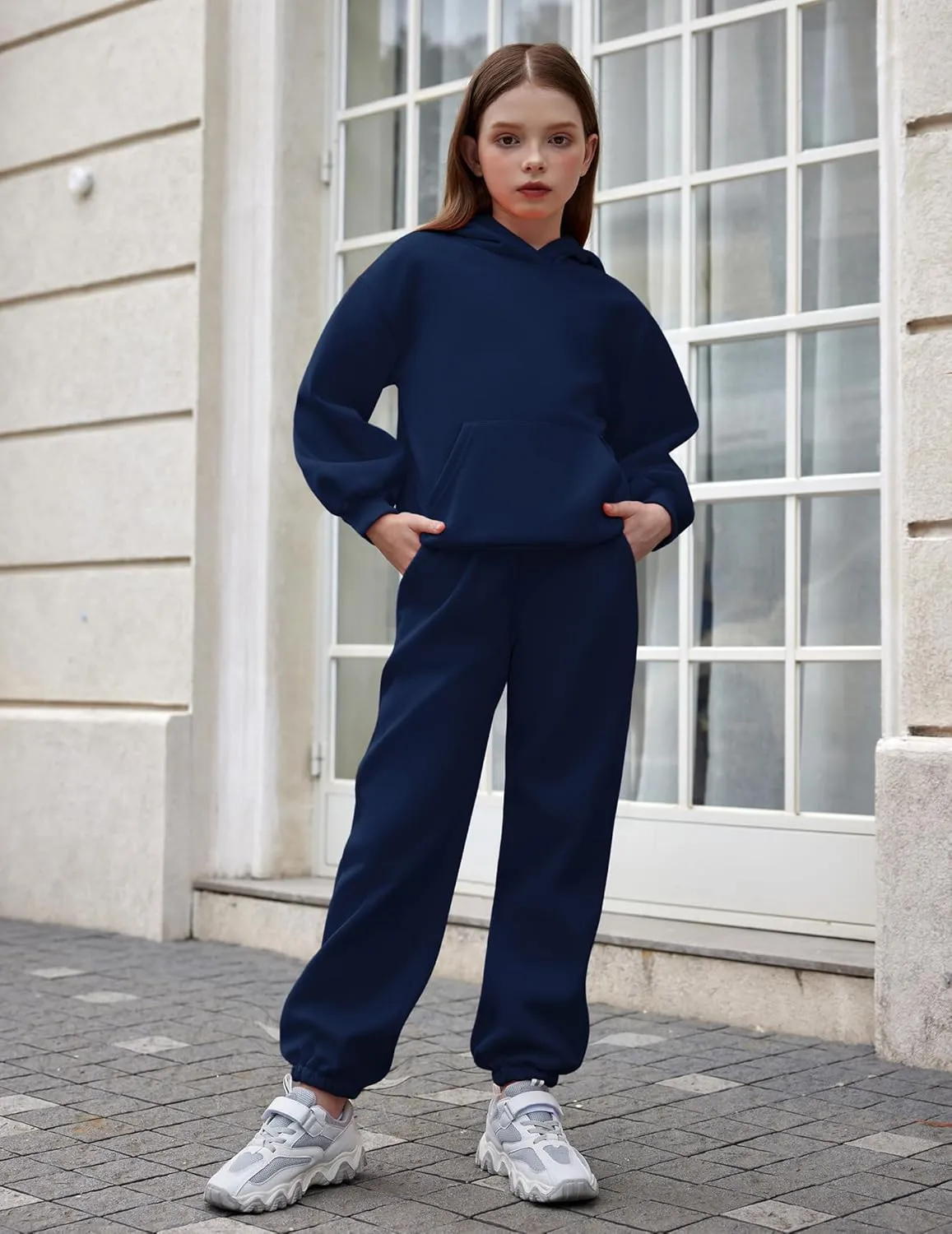 Arshiner Girls 2 Piece Hoodie Sets Oversized Sweatshirt and Baggy