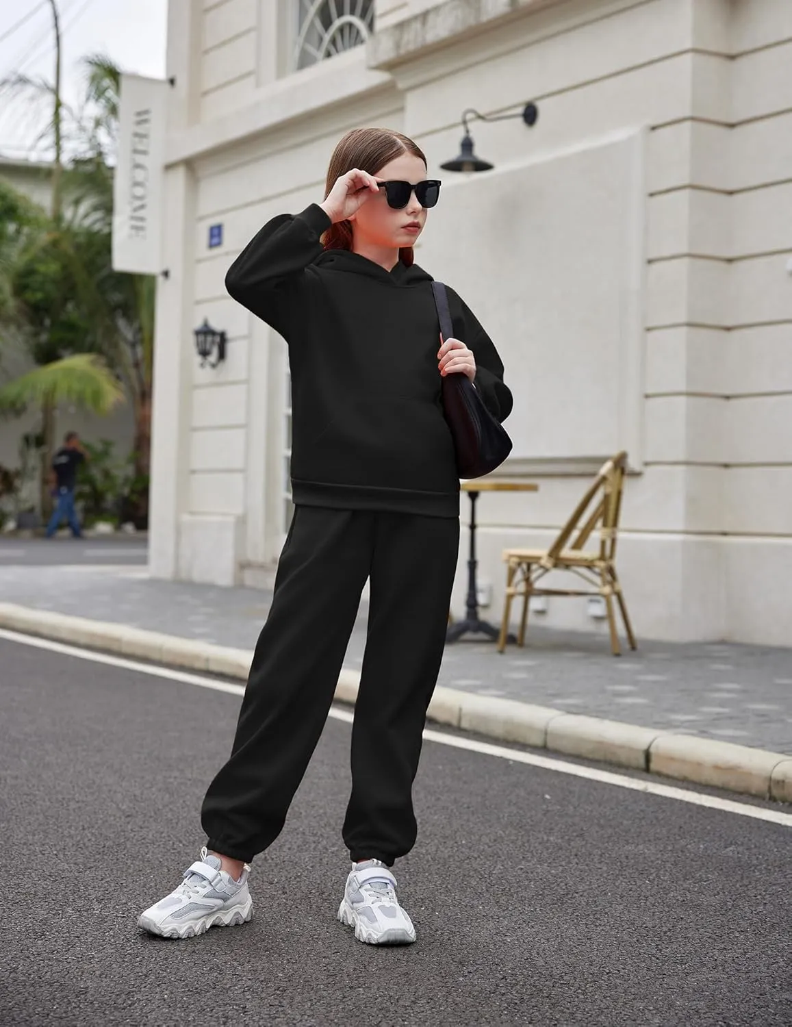 Arshiner Girls 2 Piece Hoodie Sets Oversized Sweatshirt and Baggy