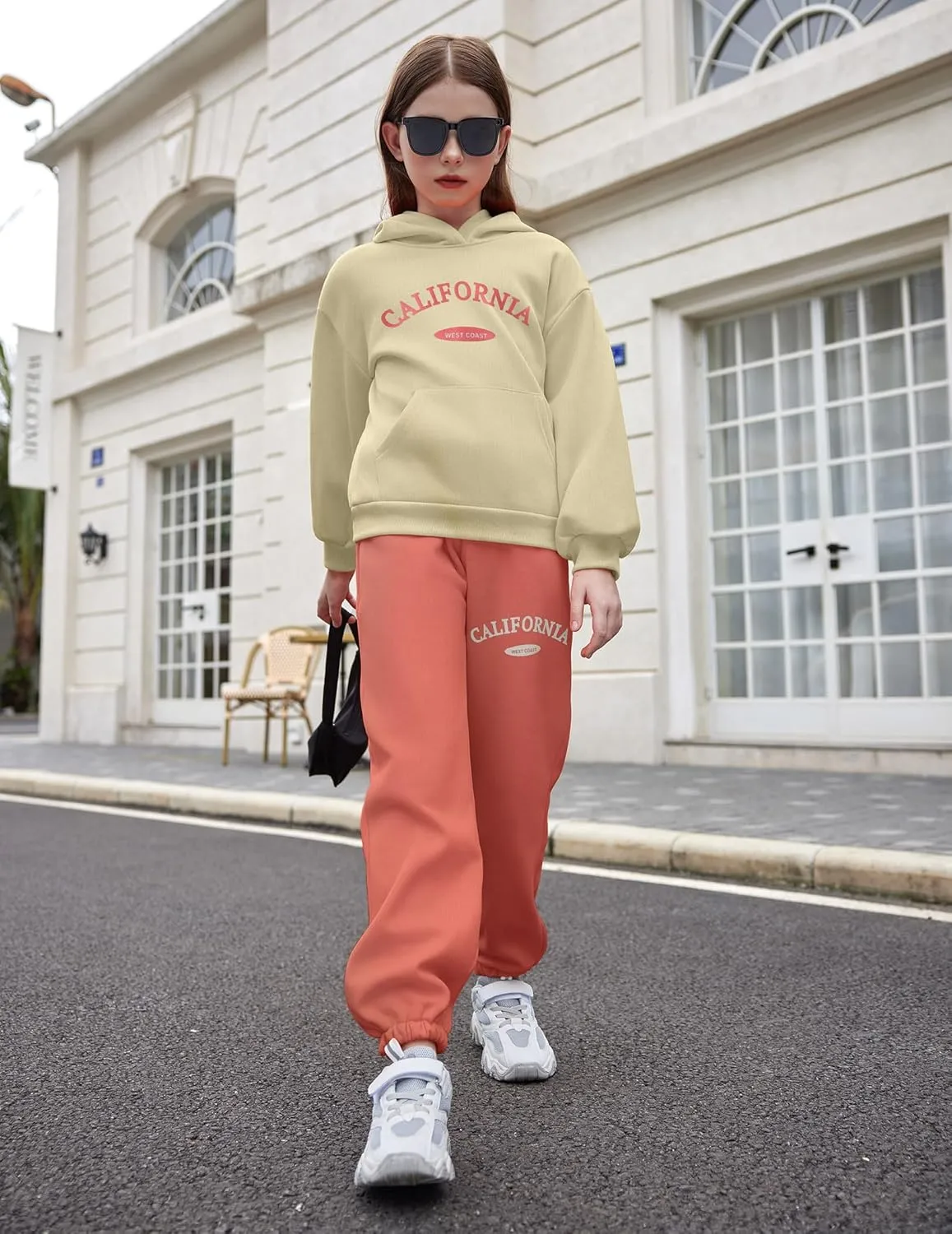 Arshiner Girls 2 Piece Hoodie Sets Oversized Sweatshirt and Baggy