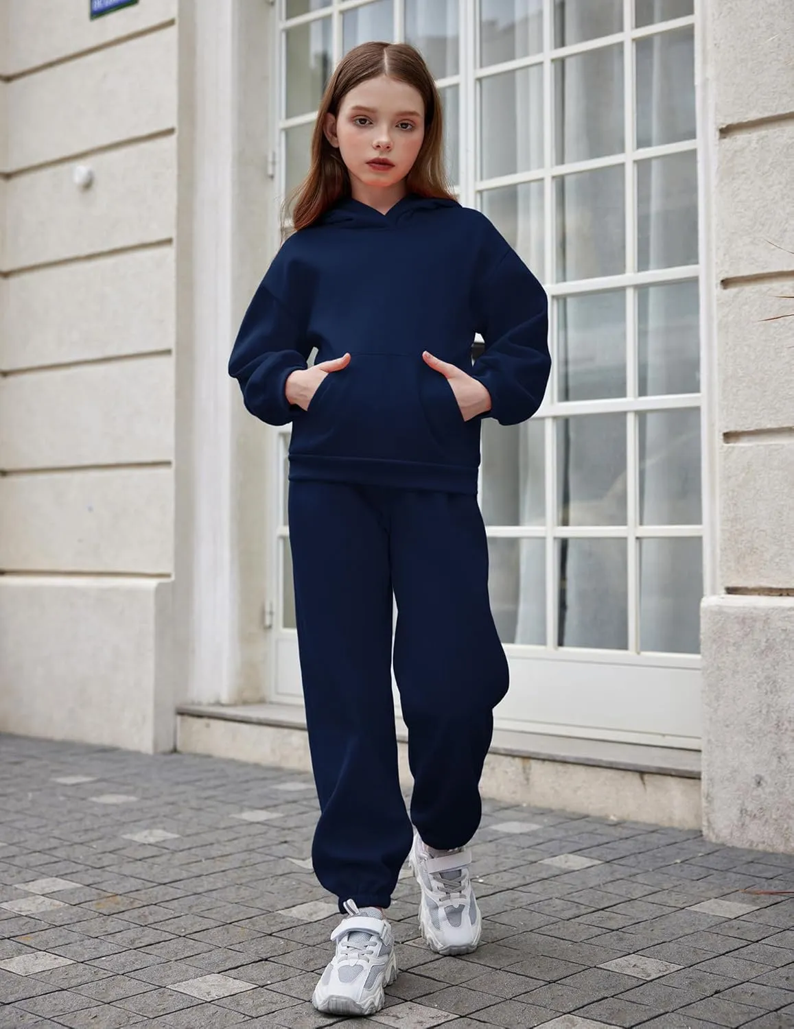 Arshiner Girls 2 Piece Hoodie Sets Oversized Sweatshirt and Baggy