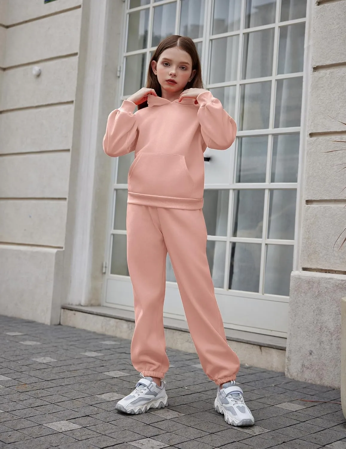 Arshiner Girls 2 Piece Hoodie Sets Oversized Sweatshirt and Baggy
