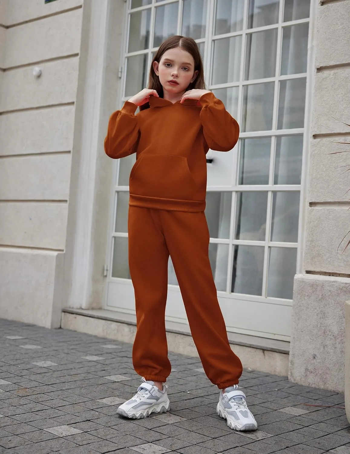 Arshiner Girls 2 Piece Hoodie Sets Oversized Sweatshirt and Baggy