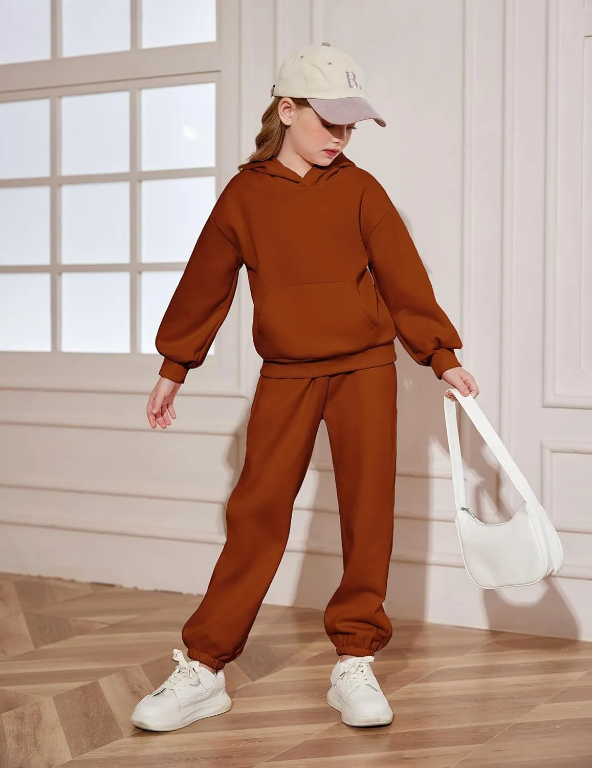Arshiner Girls 2 Piece Hoodie Sets Oversized Sweatshirt and Baggy