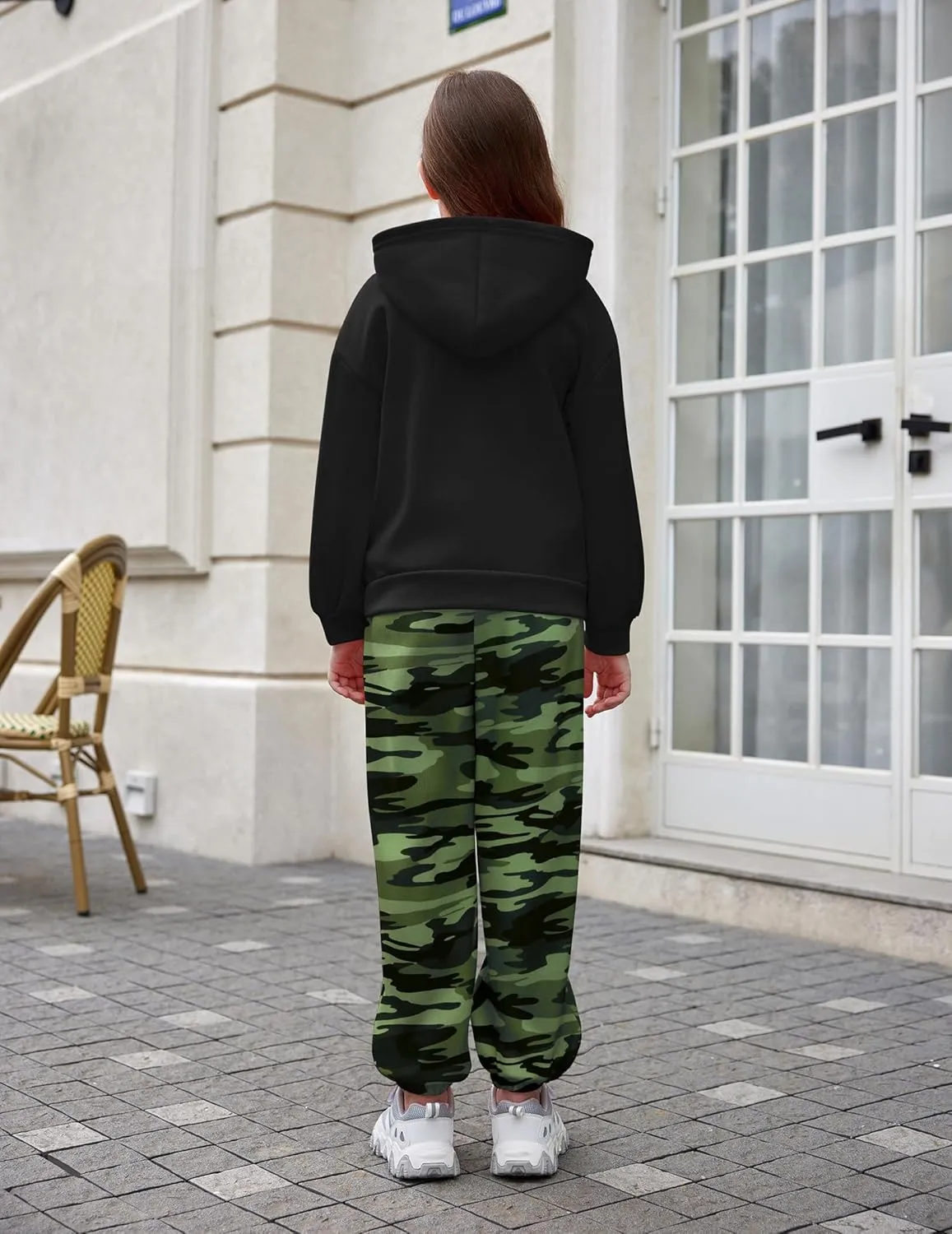 Arshiner Girls 2 Piece Hoodie Sets Oversized Sweatshirt and Baggy