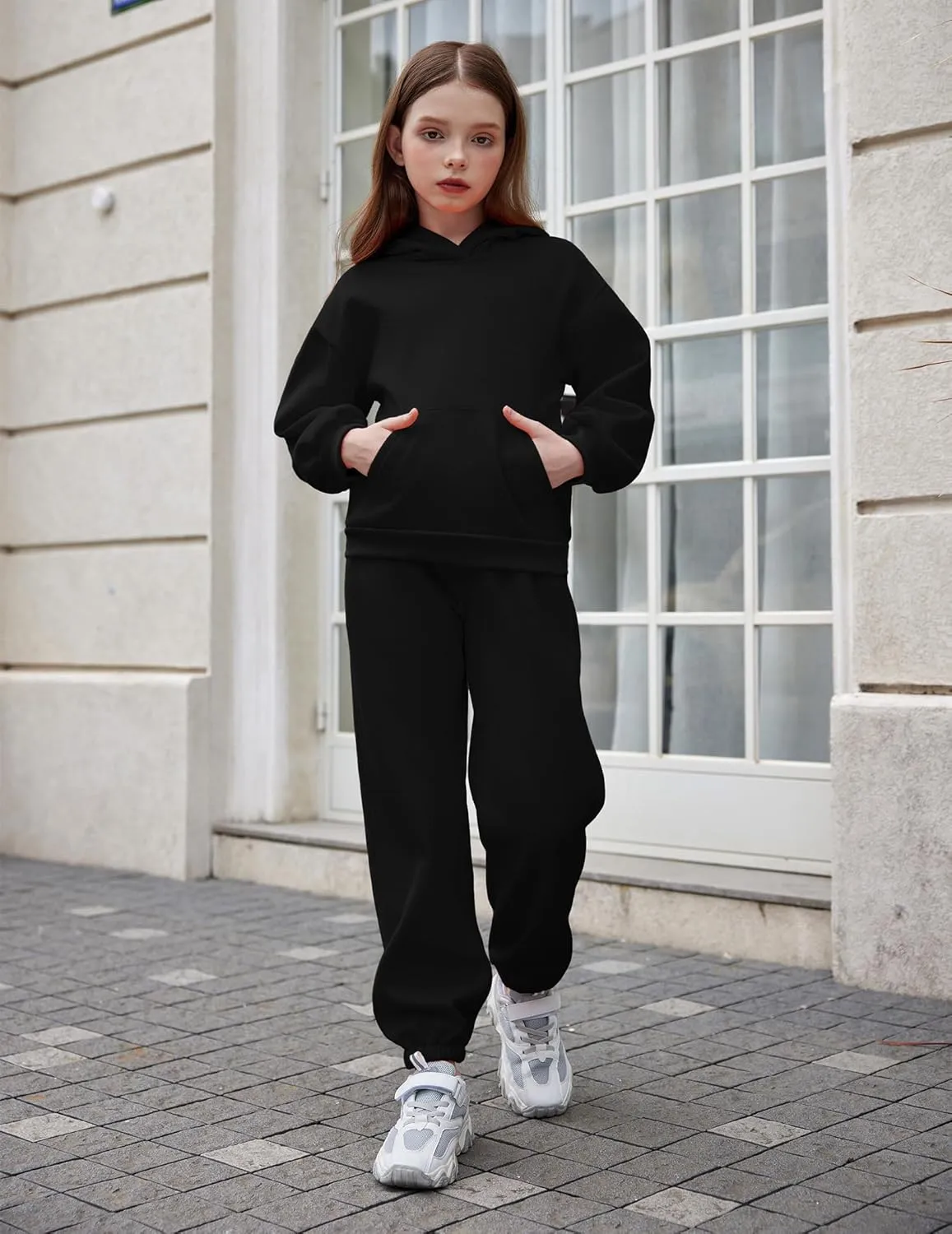 Arshiner Girls 2 Piece Hoodie Sets Oversized Sweatshirt and Baggy