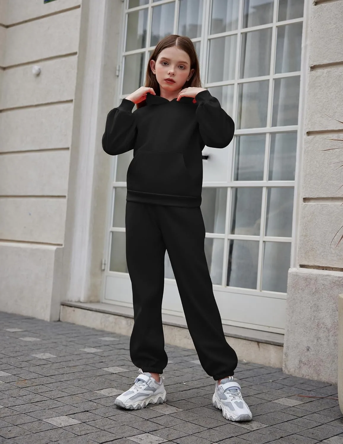 Arshiner Girls 2 Piece Hoodie Sets Oversized Sweatshirt and Baggy
