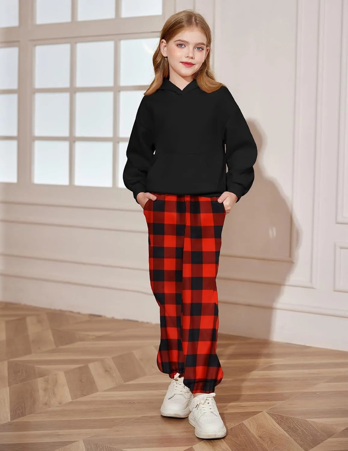 Arshiner Girls 2 Piece Hoodie Sets Oversized Sweatshirt and Baggy
