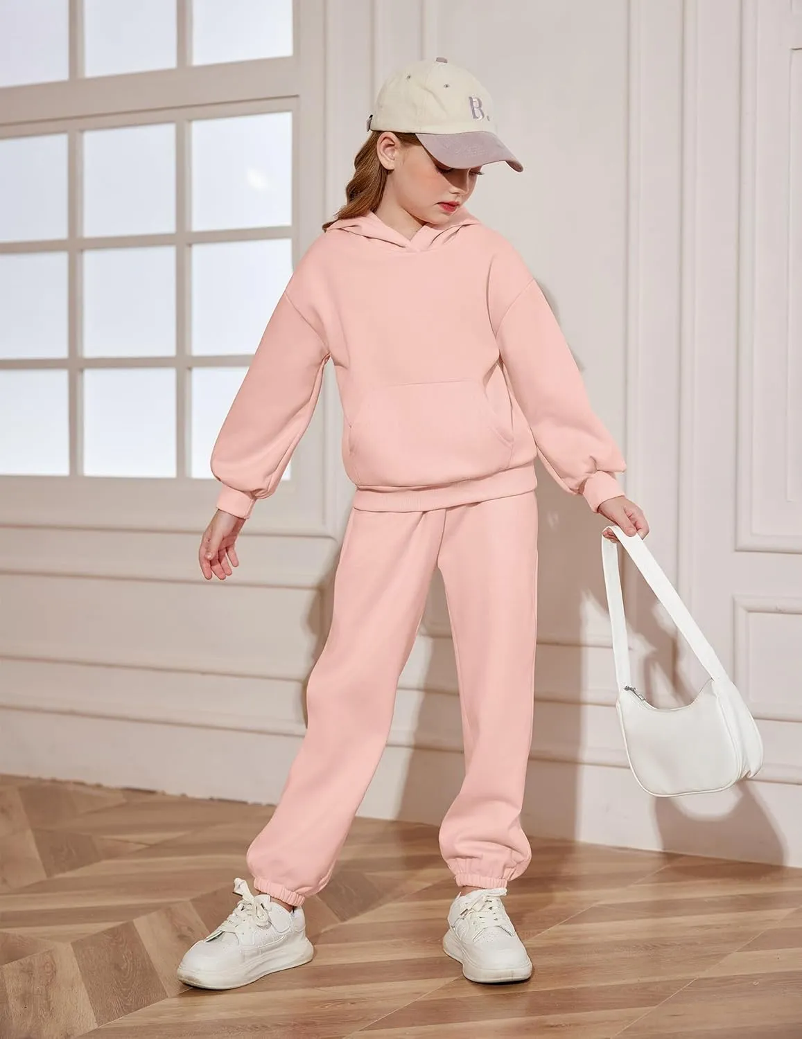 Arshiner Girls 2 Piece Hoodie Sets Oversized Sweatshirt and Baggy