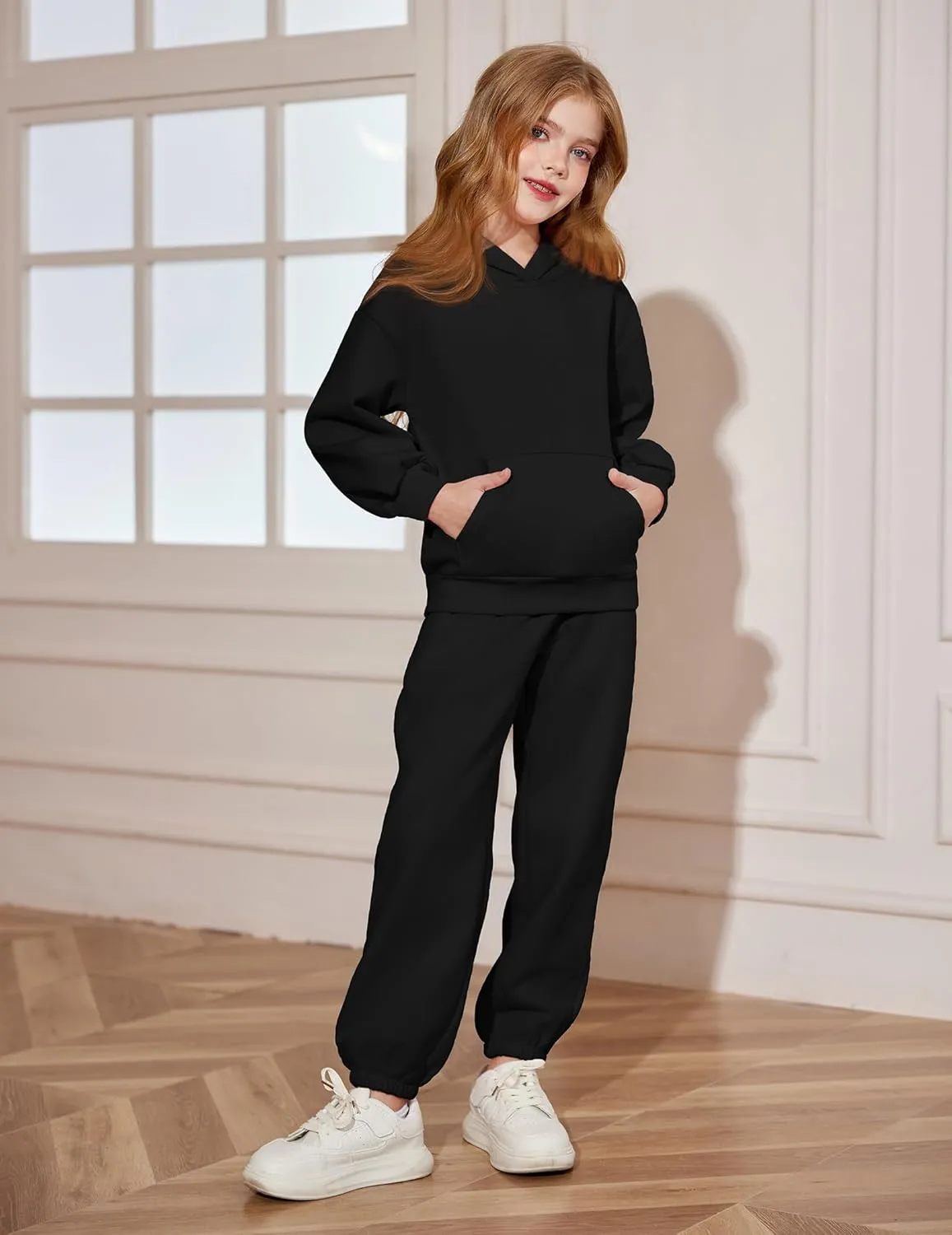 Arshiner Girls 2 Piece Hoodie Sets Oversized Sweatshirt and Baggy