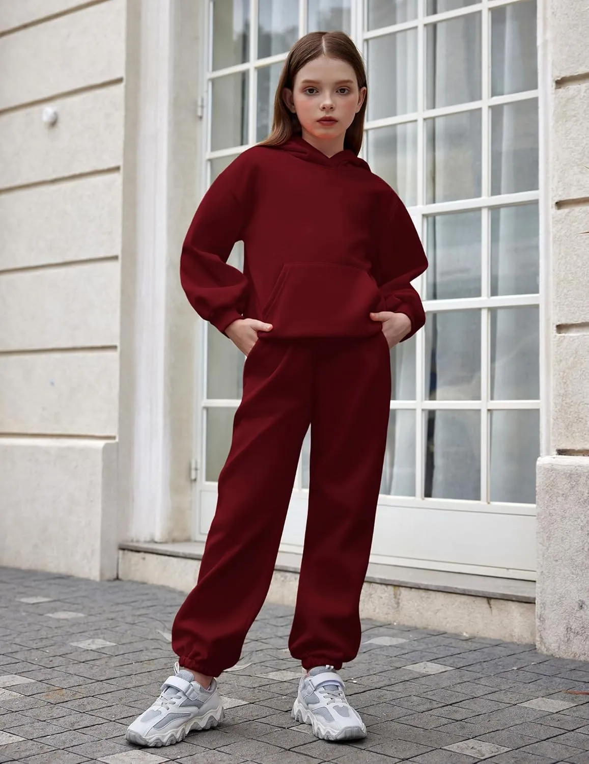 Arshiner Girls 2 Piece Hoodie Sets Oversized Sweatshirt and Baggy