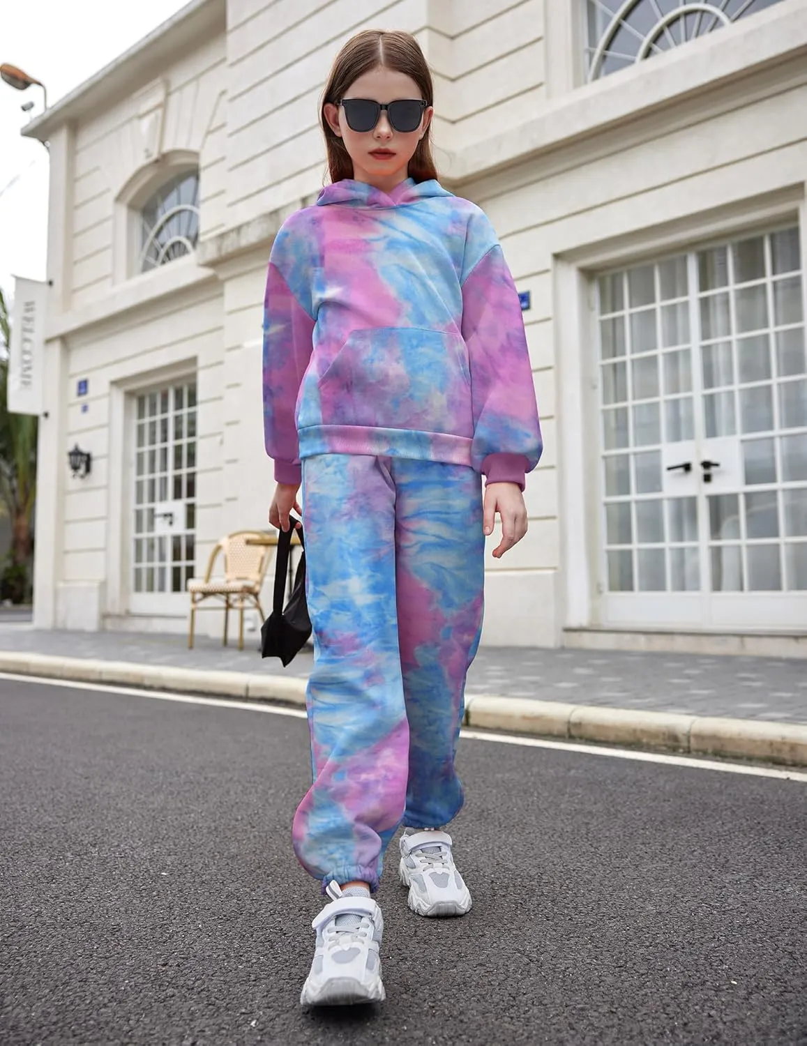 Arshiner Girls 2 Piece Hoodie Sets Oversized Sweatshirt and Baggy