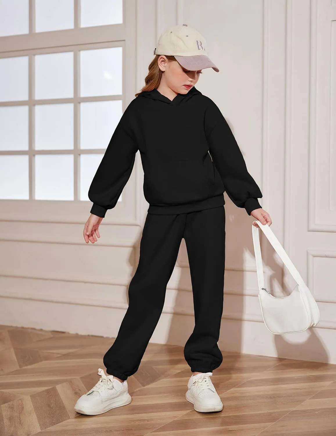 Arshiner Girls 2 Piece Hoodie Sets Oversized Sweatshirt and Baggy