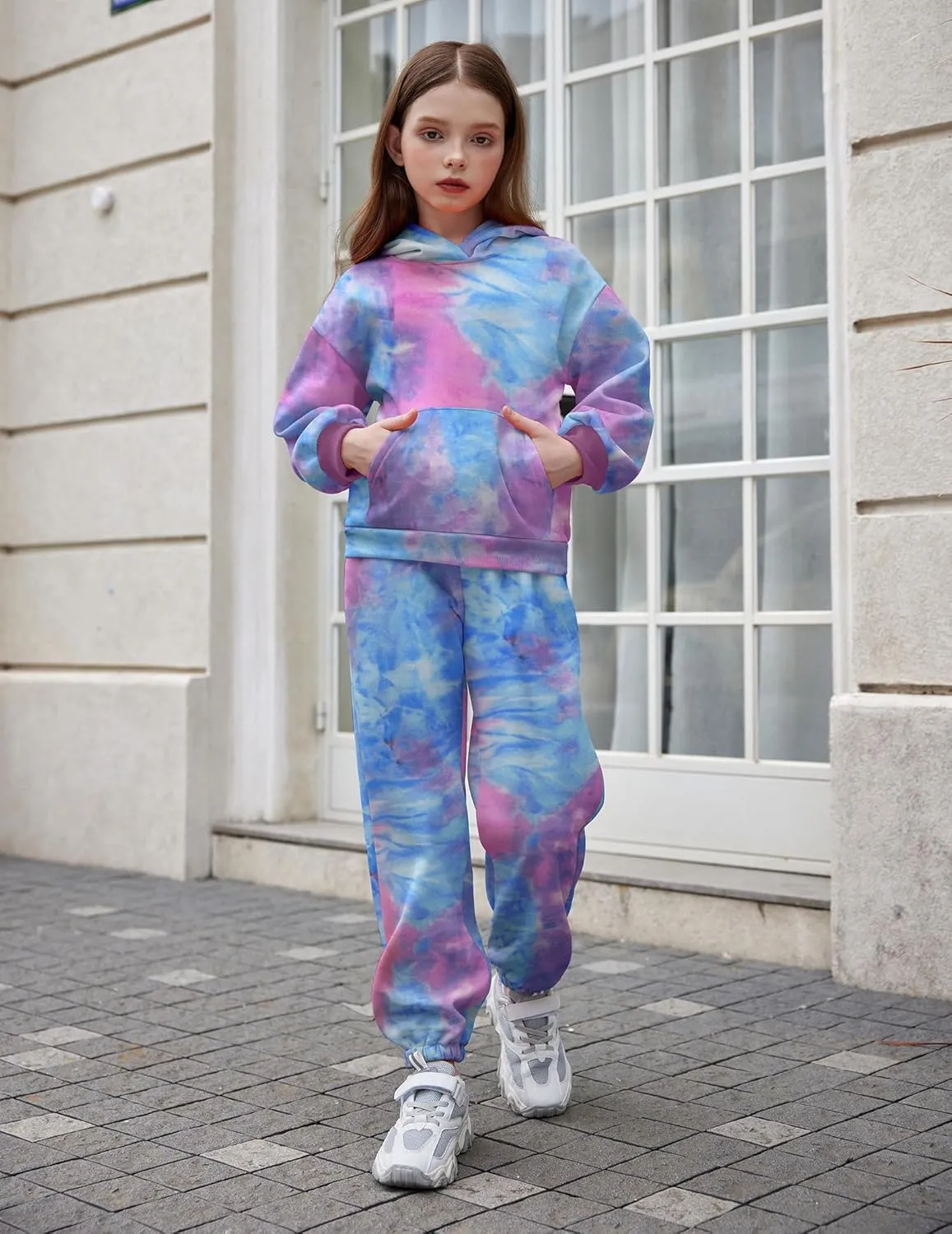 Arshiner Girls 2 Piece Hoodie Sets Oversized Sweatshirt and Baggy