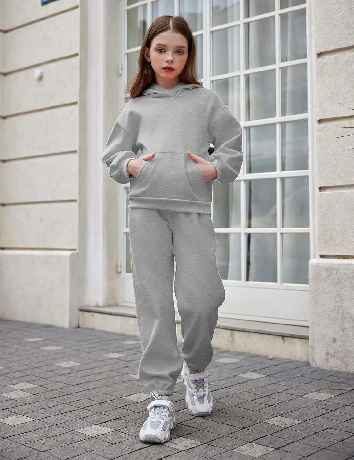 Arshiner Girls 2 Piece Hoodie Sets Oversized Sweatshirt and Baggy