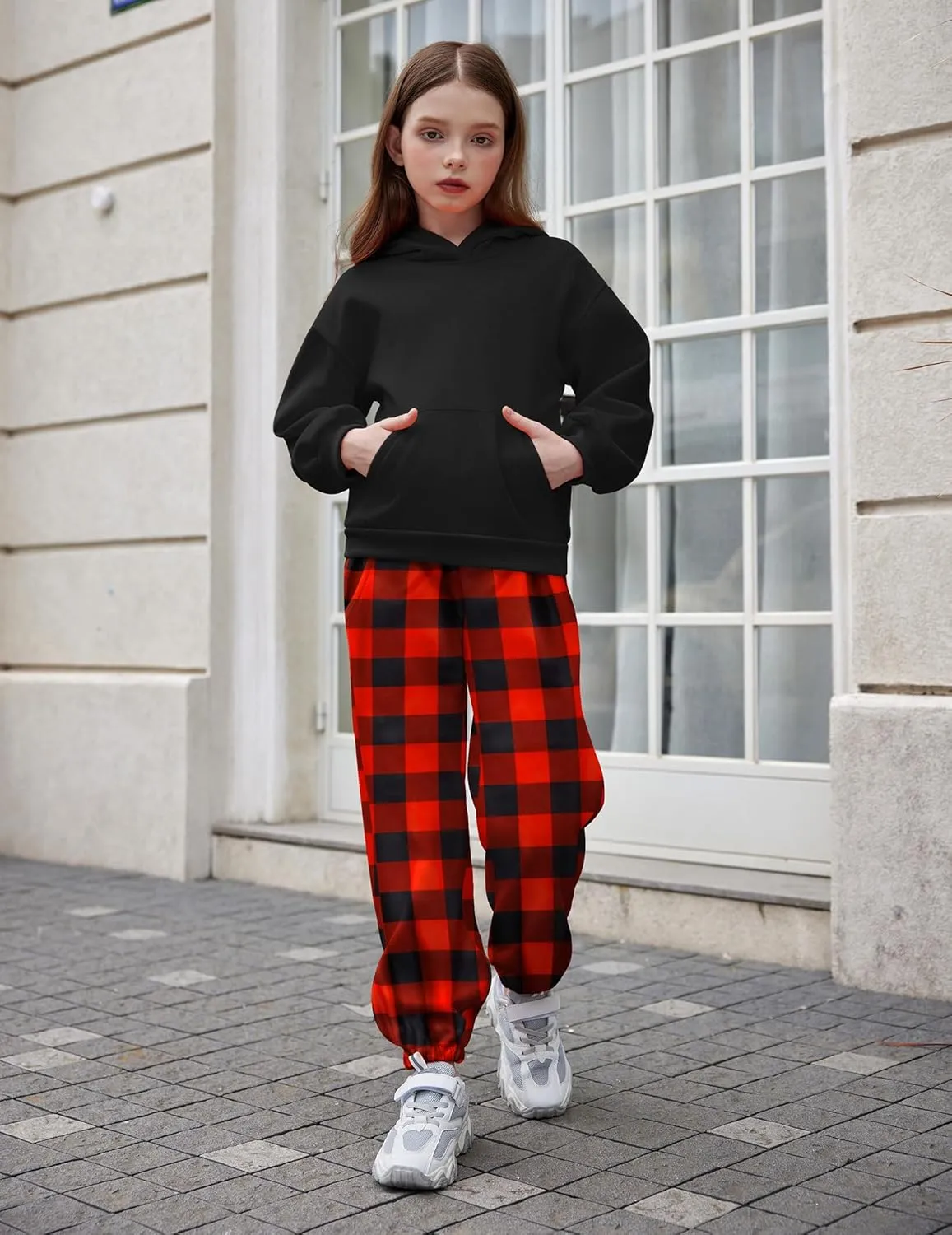 Arshiner Girls 2 Piece Hoodie Sets Oversized Sweatshirt and Baggy