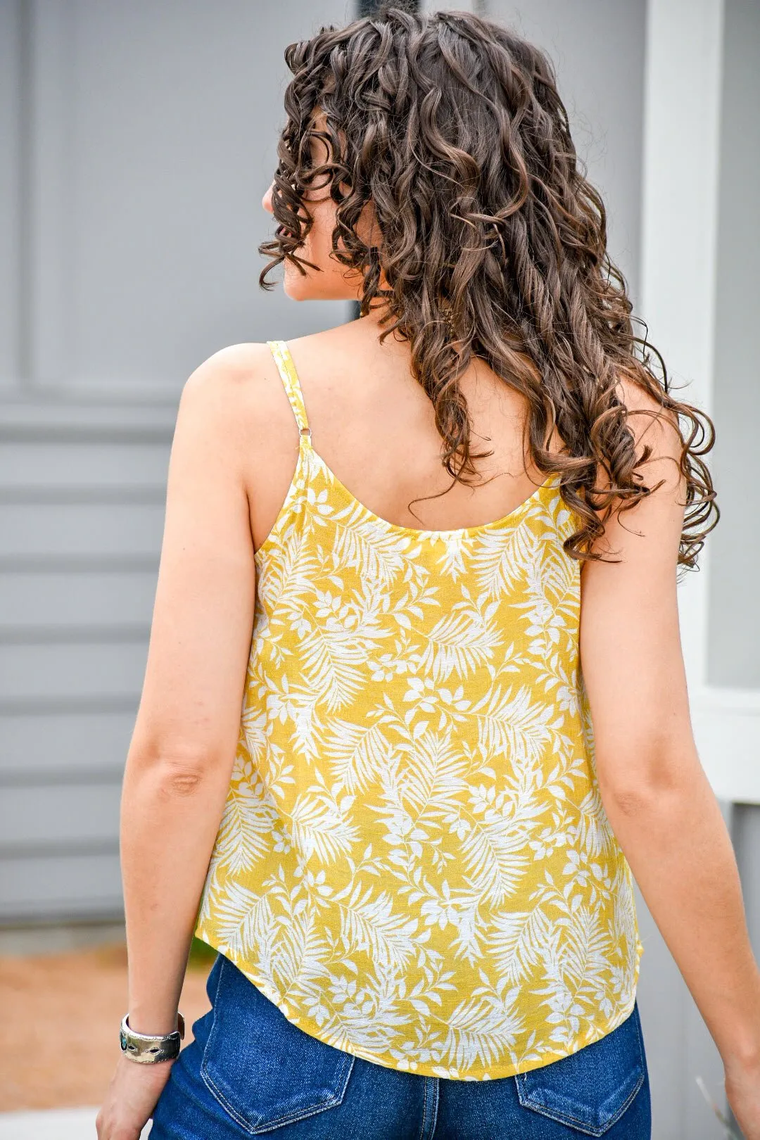Be My Sunshine Flower Spaghetti Top