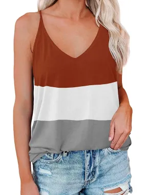 Casual Striped Sleeveless Tank Tops