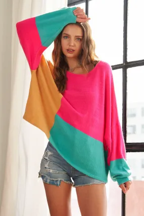 Color Block Light Sweater