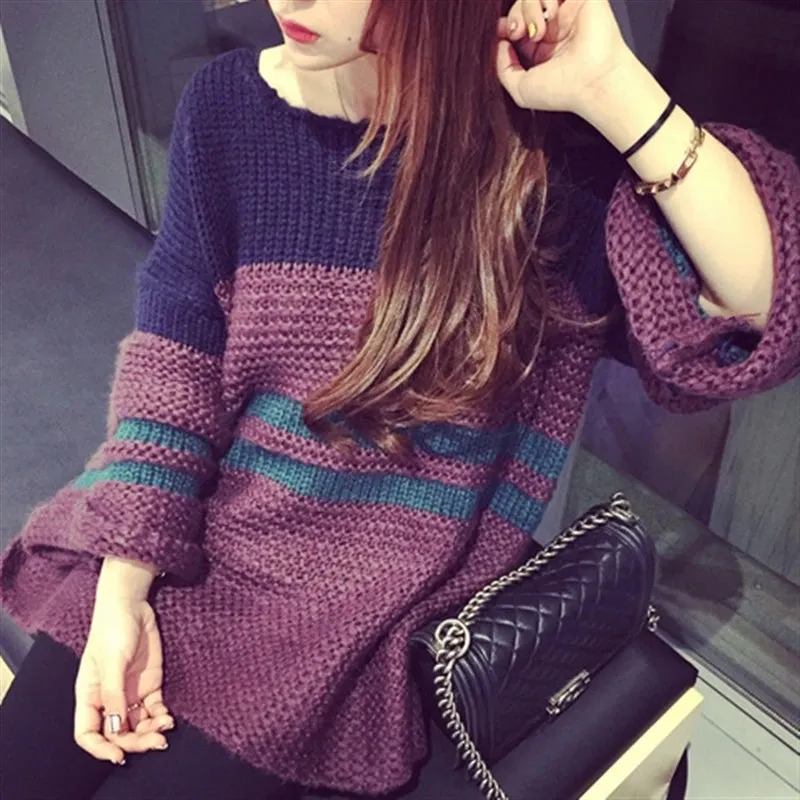 Cook Street Style Thick Crocheted Pullover Sweaters - Ailime Designs