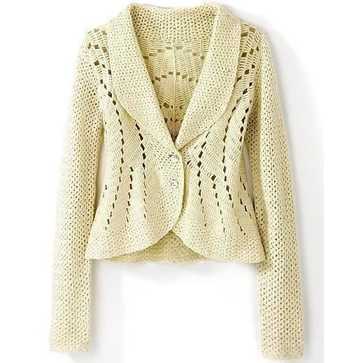 Cream crochet  cardigan long sleeves
