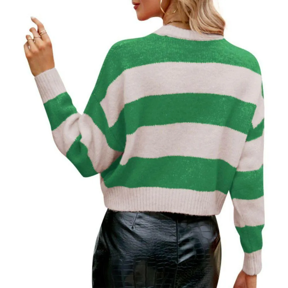 Cropped Striped Sweater