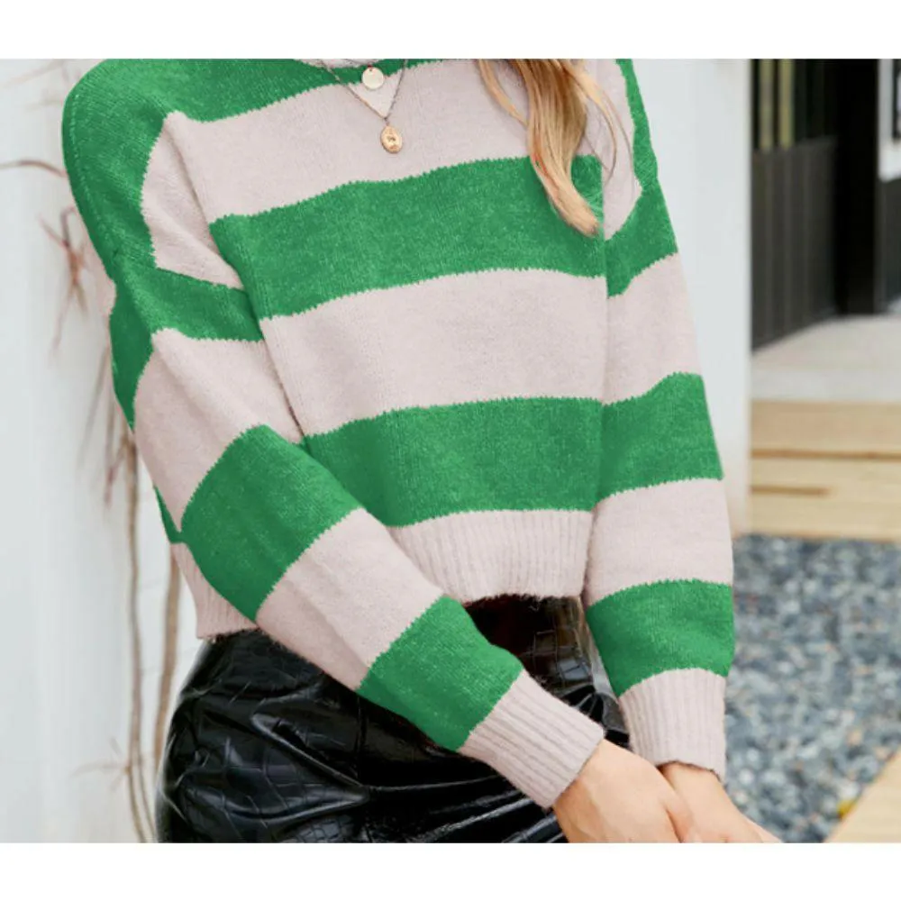 Cropped Striped Sweater