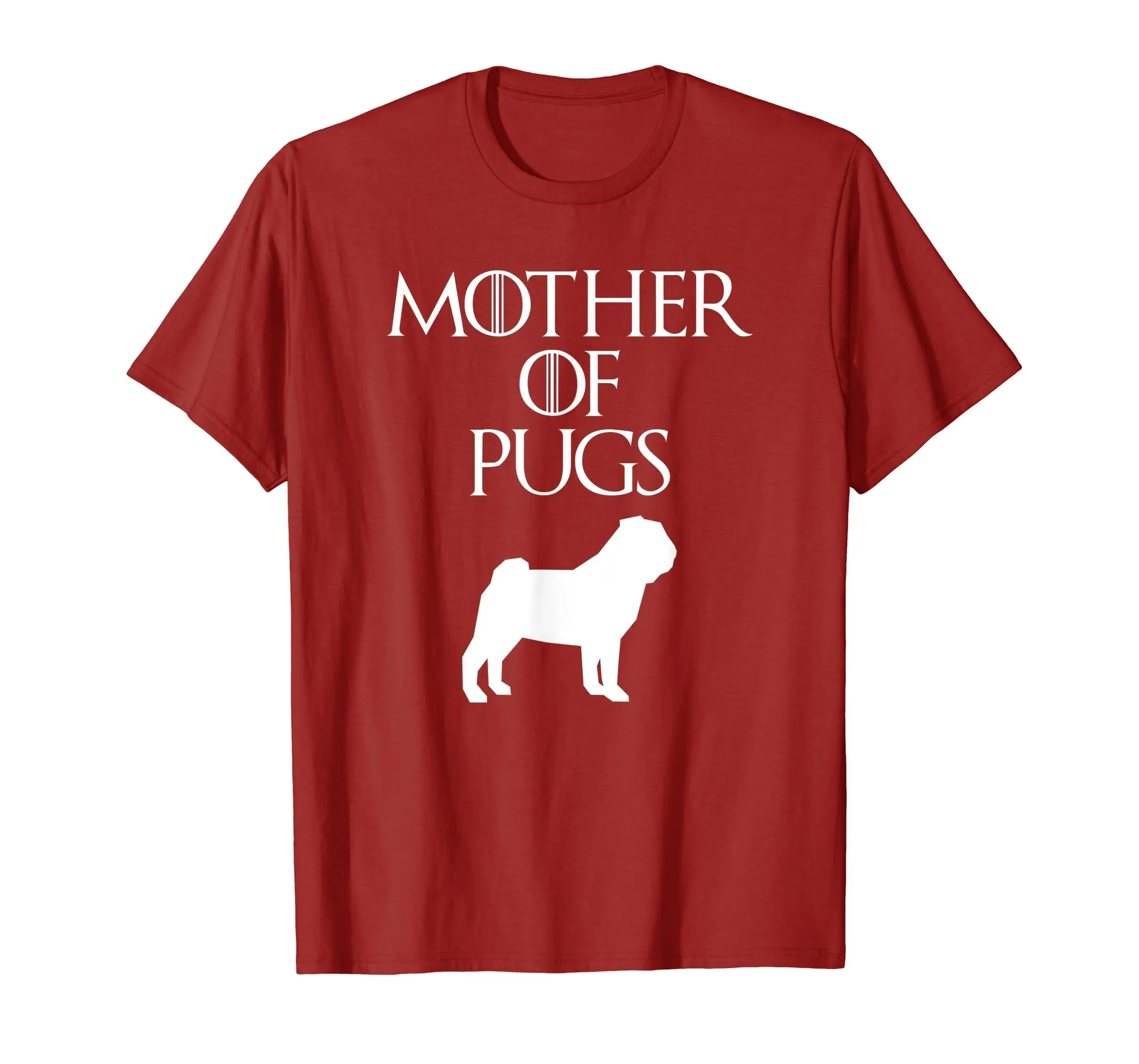 Cute &amp; Unique White Mother of Pugs T-shirt E010732