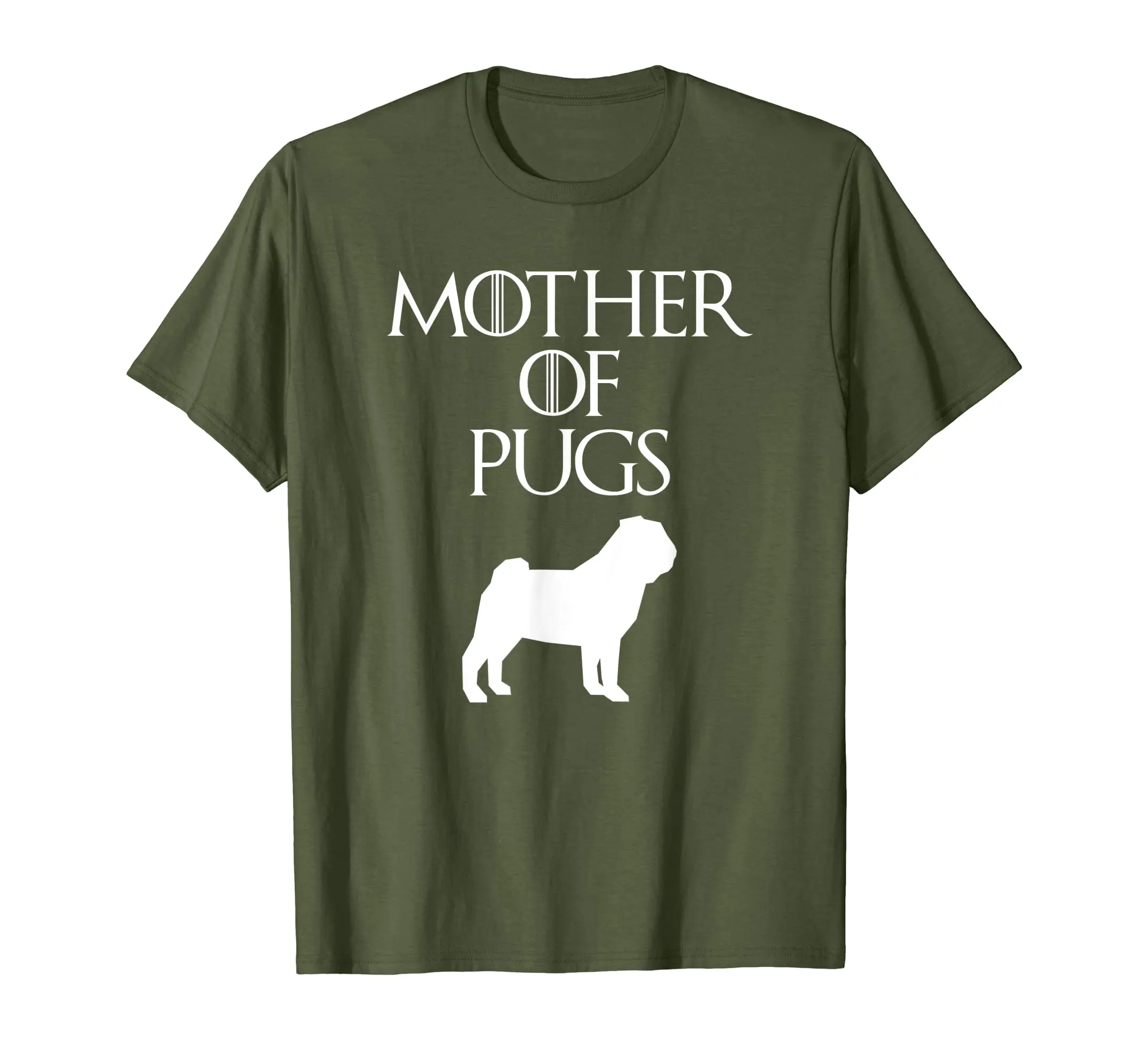 Cute &amp; Unique White Mother of Pugs T-shirt E010732