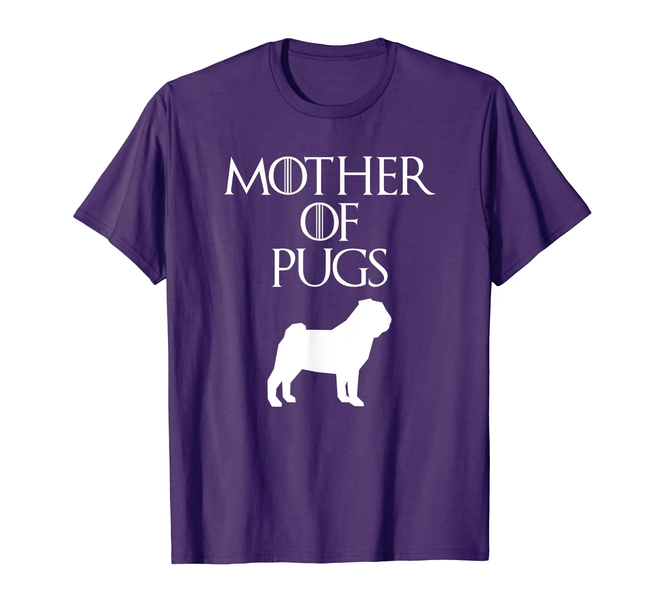 Cute &amp; Unique White Mother of Pugs T-shirt E010732