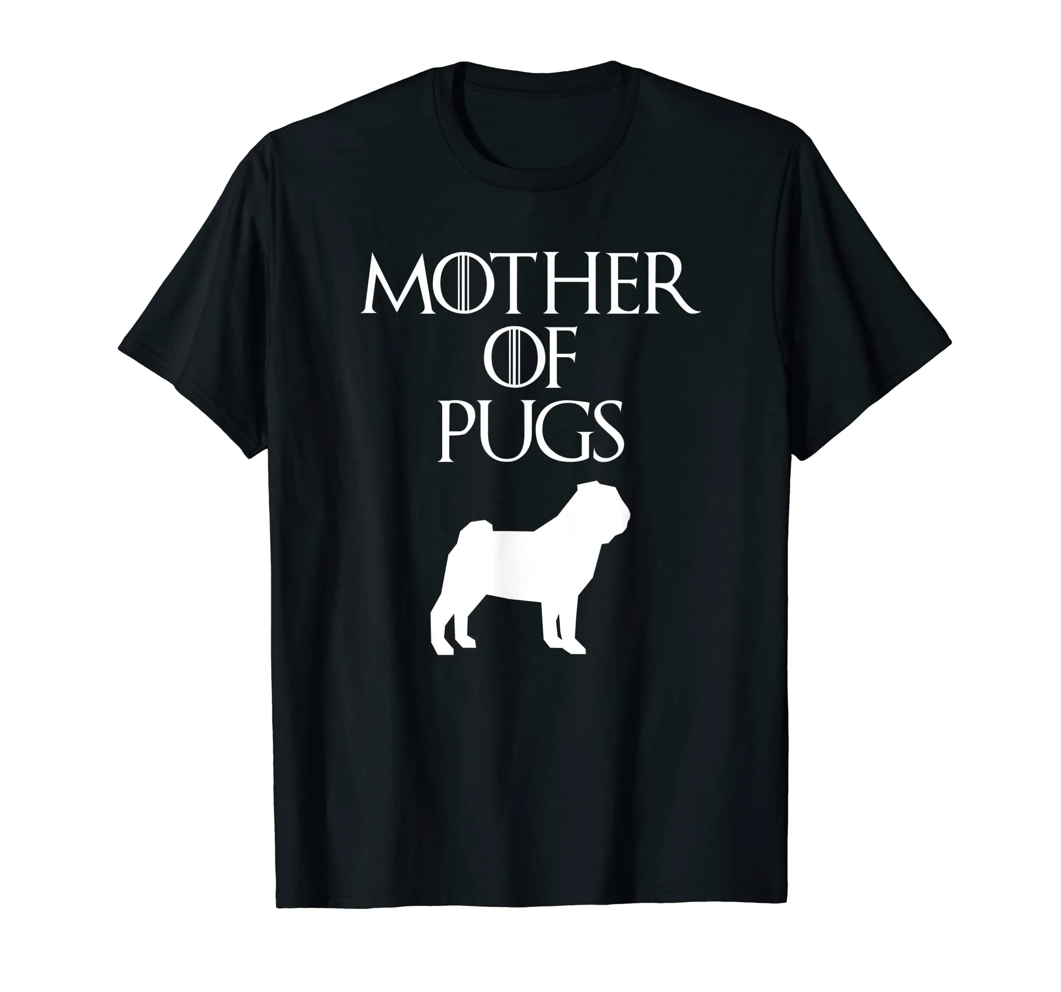 Cute &amp; Unique White Mother of Pugs T-shirt E010732