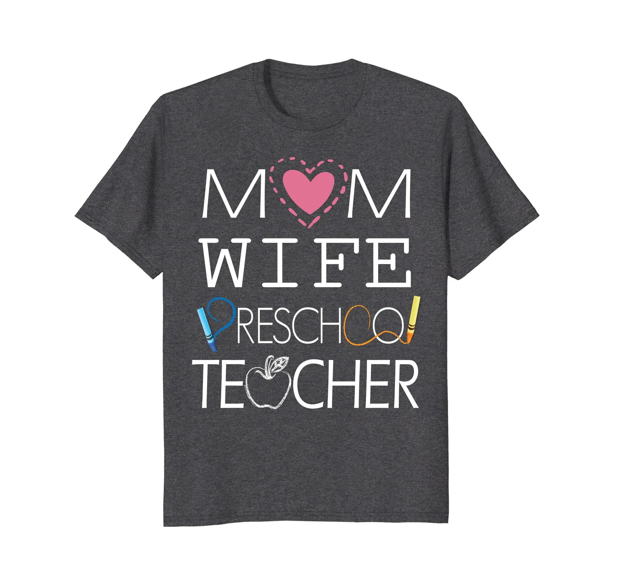 Cute Heart Mom Wife Preschool Teacher Shirt Happy Mother Day