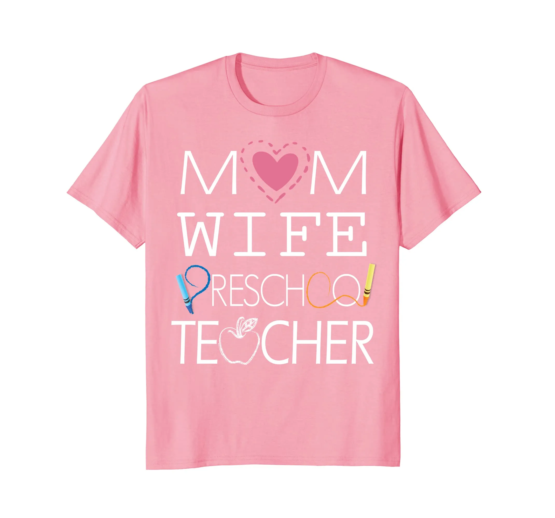 Cute Heart Mom Wife Preschool Teacher Shirt Happy Mother Day