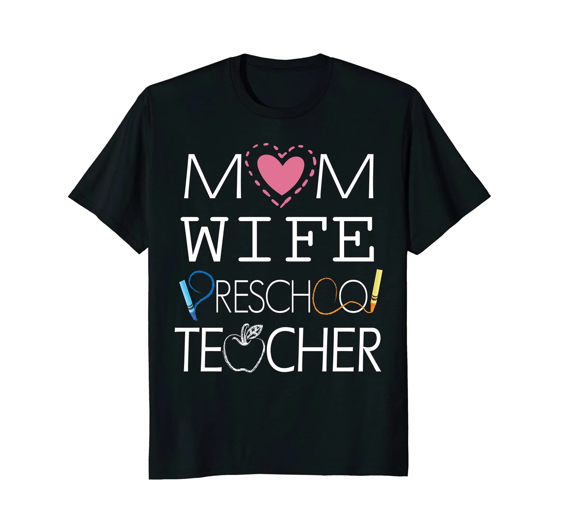 Cute Heart Mom Wife Preschool Teacher Shirt Happy Mother Day