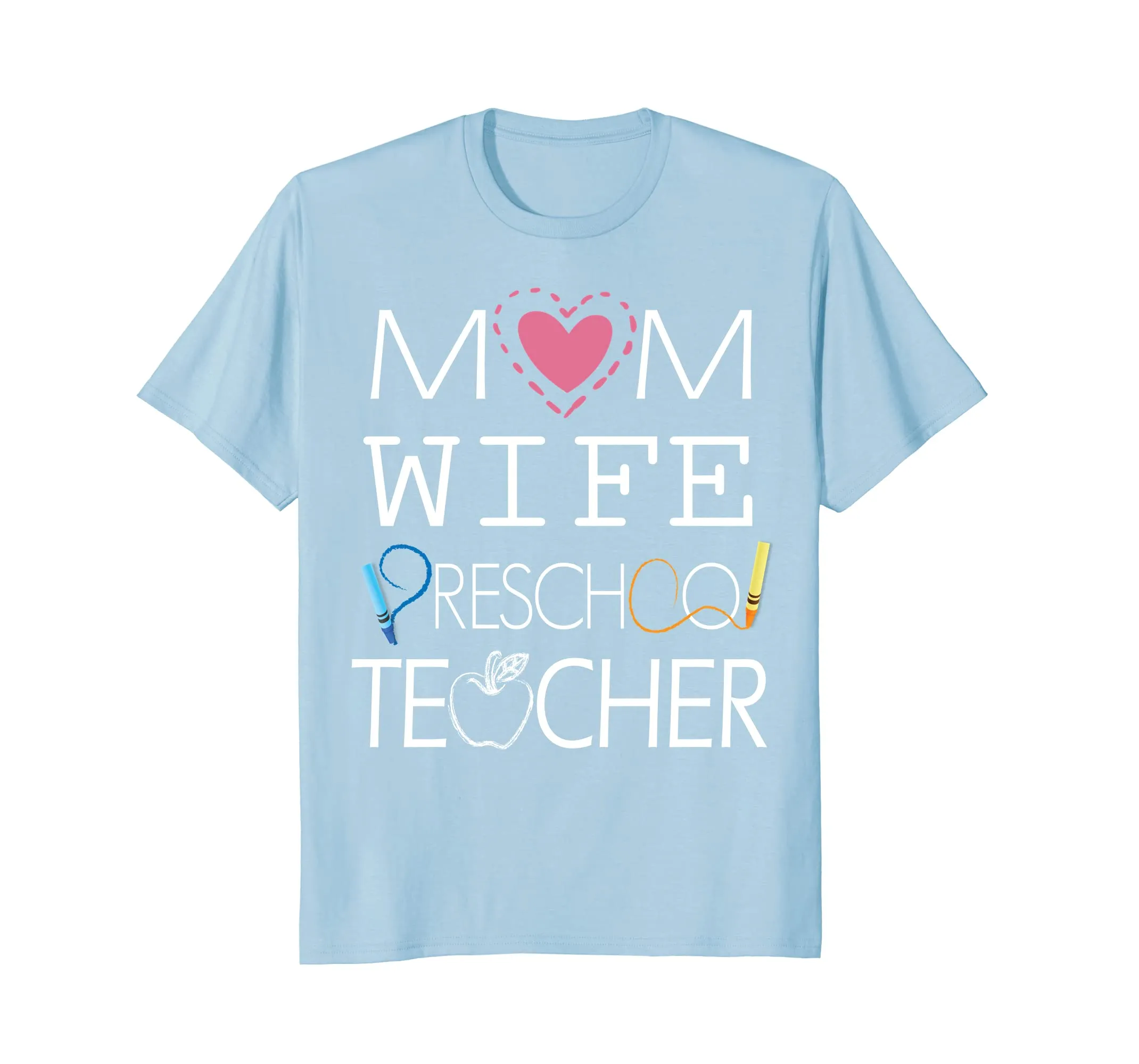 Cute Heart Mom Wife Preschool Teacher Shirt Happy Mother Day