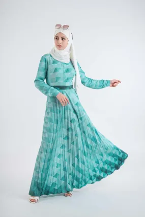 Diamond pleat dress-Abaya Fashion