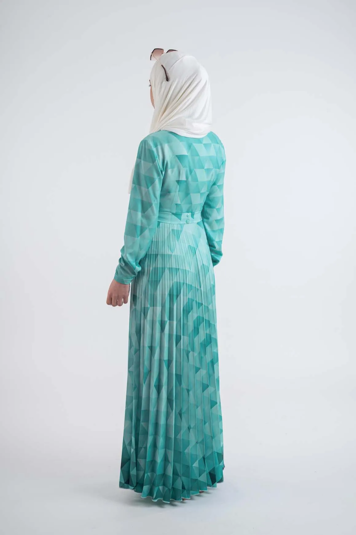 Diamond pleat dress-Abaya Fashion