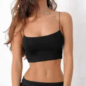 DressBetty - 2024 Sexy Elastic Cotton Camisole Sleeveless Tank Top