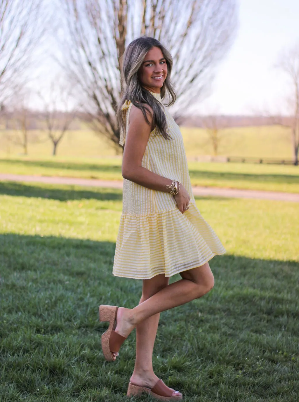 Full Of Sunshine Halter Dress