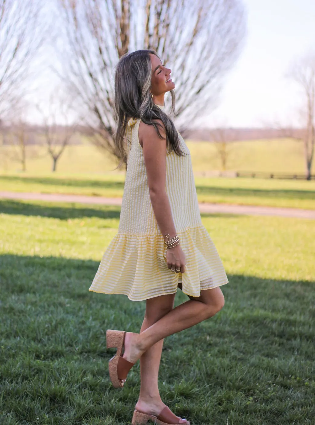 Full Of Sunshine Halter Dress
