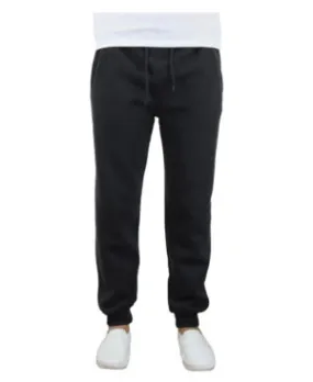 Galaxy Mens Slim fit Sweatpants Fleece Pants Large  Black