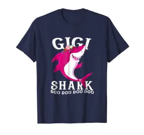 Gigi Shark T Shirt Mother Grandma Halloween Christmas