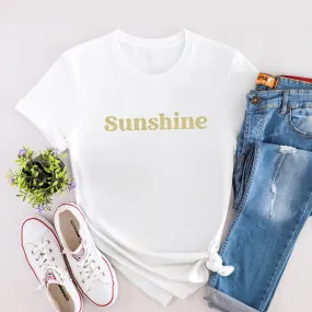 Gold Glitter Sunshine T Shirt